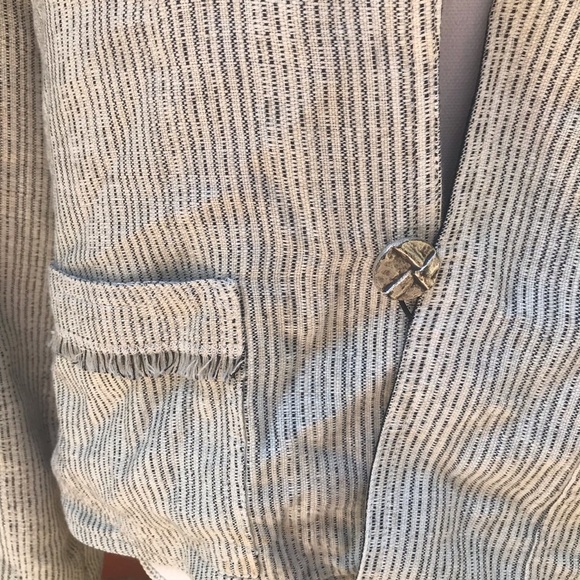 K.D. Spring Women's Reversible Jacket Blazer Tank Shell Linen Blend Sz Medium M - Picture 5 of 15